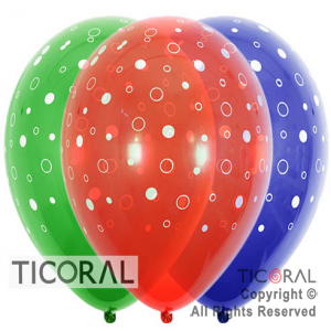 GLOBO SEMPERTEX R12 INF CRISTAL SURTIDO BURBUJAS x 50